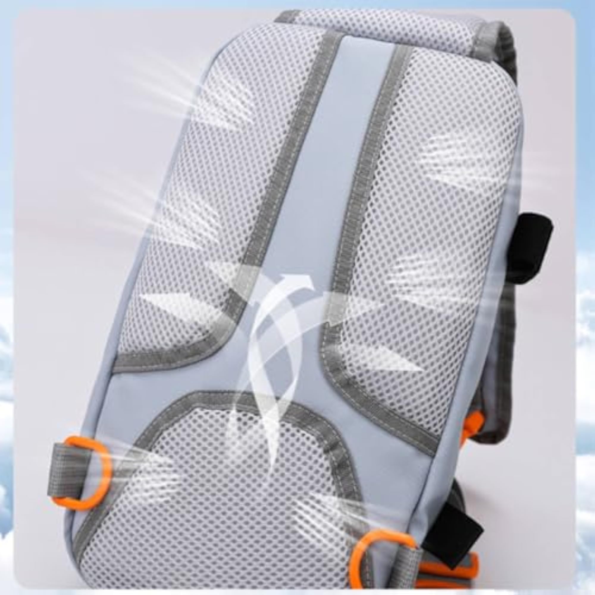 Padded Mesh Back Rectangular Fishing Bag with Pockets